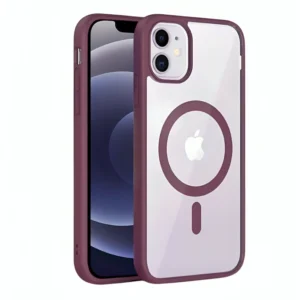 iPhone 12 Clear Case with MagSafe (Wine Red)
