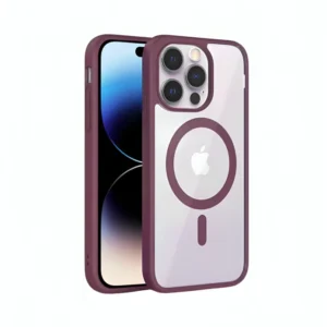 iPhone 12 Pro Clear Case with MagSafe (Wine Red)