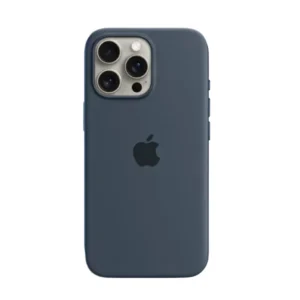 iPhone 15 Pro Max Premium Silicone Back Cover (Blue)