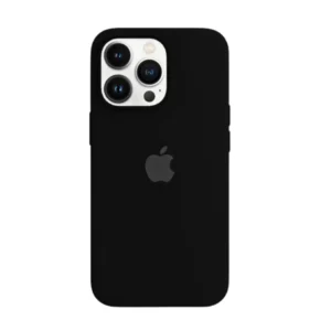 iPhone 14 Pro Premium Silicone Back Cover (Black)
